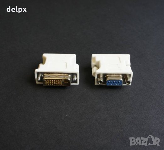 Букса преходна VGA 15pin(ж)/DVI 29pin(м), снимка 1 - Кабели и адаптери - 23230122