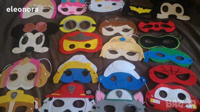 Ръчно изработени маски на анимационни и приказни герои в Други в гр. Враца  - ID24703819 — Bazar.bg