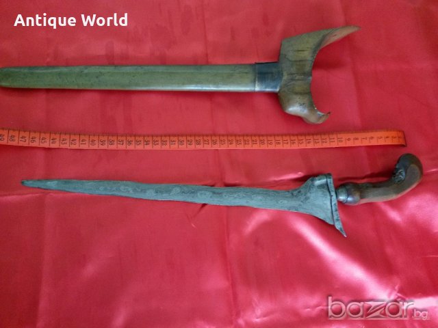 Старинна Кама КРИС , Керис 19 Век Дамаска Стомана, снимка 6 - Антикварни и старинни предмети - 19733515