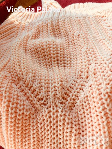 Прекрасна блуза-кроп кайсиев цвят, снимка 7 - Блузи с дълъг ръкав и пуловери - 24165612