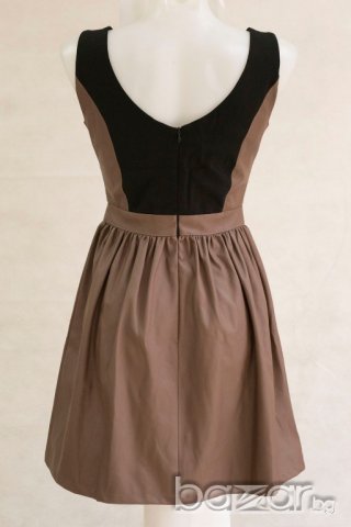 Кафява рокля, имитираща кожа марка Ambigante - XS/S, снимка 4 - Рокли - 21330680