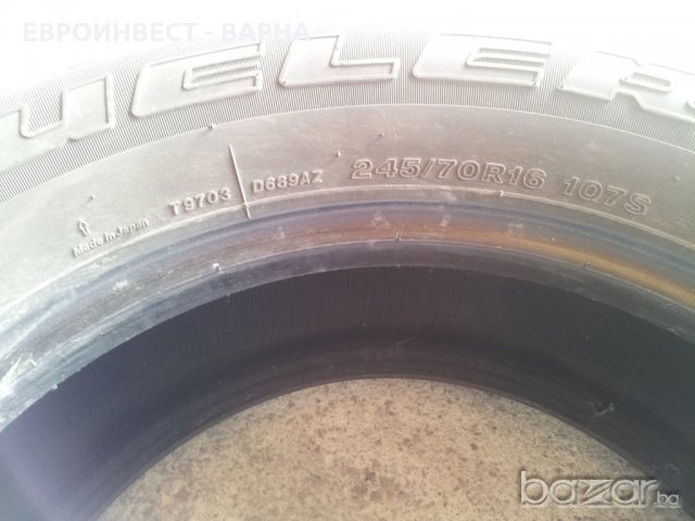 Гумa Bridgestone 245/70R16 - джип, снимка 2 - Гуми и джанти - 11761148