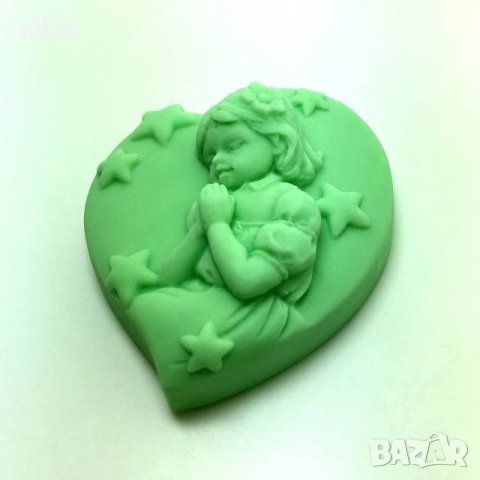 Момиченце молитва звезди голям Дълбок силиконов молд форма тесто фондан сапун гипс шоколад мъфини