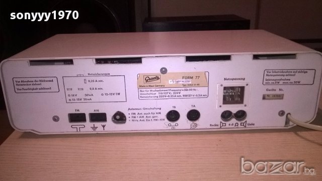 Graetz form77-stereo receiver-made in west germany-внос швеицария, снимка 15 - Ресийвъри, усилватели, смесителни пултове - 17046045