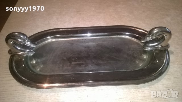 чиния/поднос-31х16х6см с лебеди-внос франция