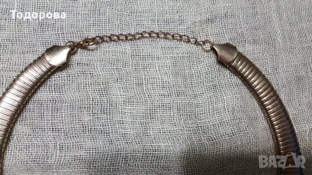 Старинна позлатена огърлица, снимка 4 - Антикварни и старинни предмети - 24115718