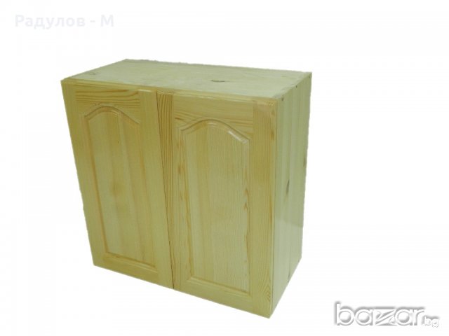 Горен кухненски шкаф с две плътни вратички чам