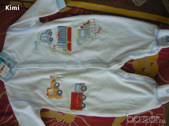 Ново плюшено гащиризонче за момченце 3м, снимка 3 - Бебешки гащеризони - 11822406