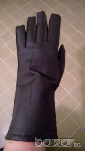 кафяви дамски ръкавици ест. кожа, снимка 7 - Шапки - 20355515