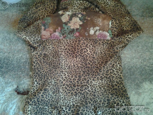 уникално сако Scupin в леопаров десен с яка от естествен косъм, снимка 10 - Сака - 7054554