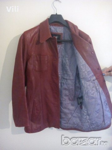 Дамско кожено сако + колан - естествена кожа !!, снимка 2 - Сака - 15814107