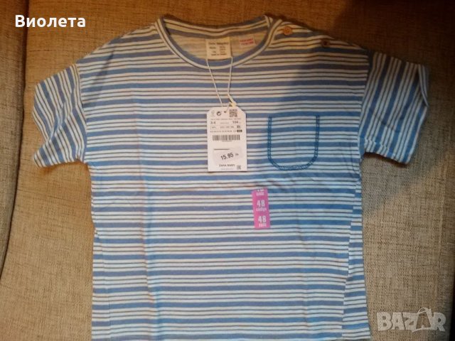 2 тениски Zara 3-4 г., снимка 2 - Детски тениски и потници - 24271259