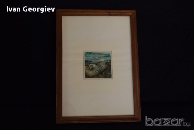 Картина, смесена техника, Бряг, П.Хр.Петров, 1988 г.