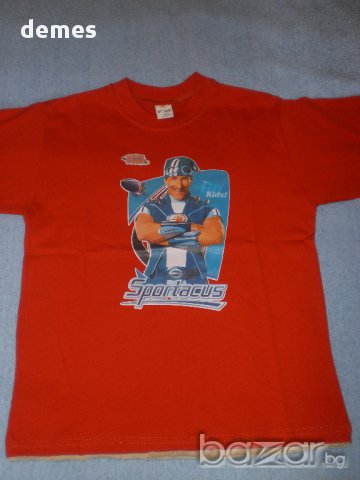 Детска тениска  с ефектна щампа Спортакус  размер 3/4 и 9/10 г.,