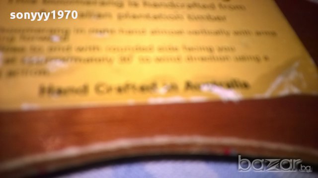 Throuwing boomerang hand crafted in australia-35/5см-внос швеицария, снимка 15 - Антикварни и старинни предмети - 15649362