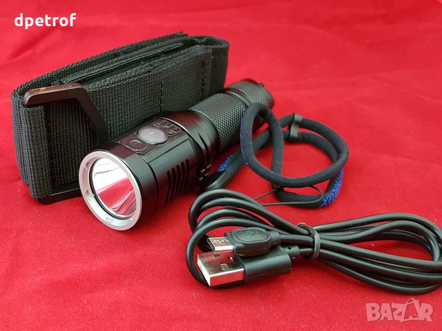 Усилен EDC 1400lm/28kcds/ компактен LED прожектор с дисплей и сензорно управление, снимка 5 - Екипировка - 23209099