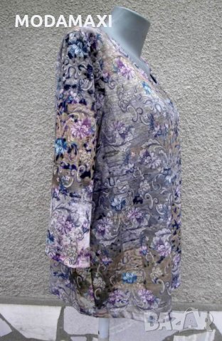 3XL Нова цветна блуза Laura Torelli  , снимка 4 - Блузи с дълъг ръкав и пуловери - 23705325