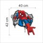 Дупка мрежа спайдърмен Spiderman стикер постер лепенка за стена детска стая самозалепващ, снимка 2