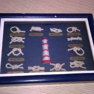 Картина моряшки възли в рамка-17/12см-внос швеицария, снимка 3 - Антикварни и старинни предмети - 14517812