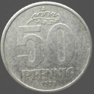 50 пфениг 1958г. ГДР, снимка 1 - Нумизматика и бонистика - 17723546