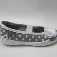 Детски анатомични пантофи BEFADO сиво сърчица, снимка 2 - Бебешки обувки - 20680381