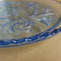 антикварна  чиния плато поднос цветно стъкло , снимка 4 - Антикварни и старинни предмети - 25586557