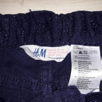 Детски тъмносин лъщящ панталон марка H&M за момиче, снимка 3 - Детски панталони и дънки - 23712131