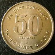 50 центаво 1980, Никарагуа, снимка 1 - Нумизматика и бонистика - 12398469