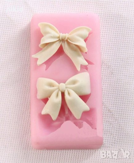 2 бр красива Панделка пандела пандели силиконов молд форма декорация торта фондан шоколад и др., снимка 1