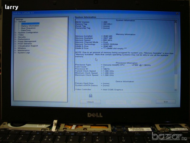 Dell Latitude 13 лаптоп на части, снимка 1