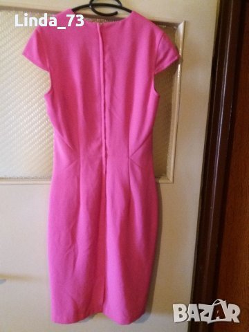 Дам.рокля-"H&M"-/полиестер+ликра/-цвят-цикламен. Закупена от Италия., снимка 2 - Рокли - 22610957