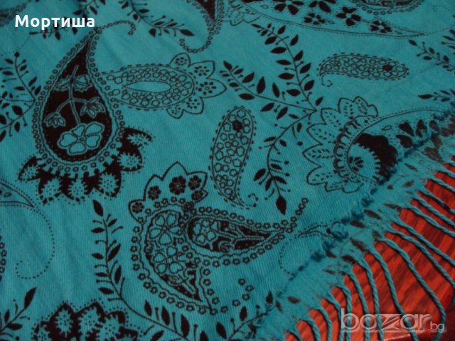  100% кашмир великолепен шал , снимка 4 - Шалове - 20278776