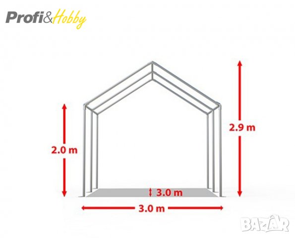 Шатра 3х3м, 500 гр/м2 - 100% водоустойчива, снимка 4 - Градински мебели, декорация  - 22308410