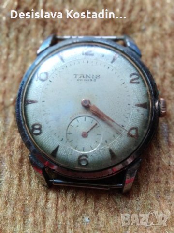 Стар Швейцарски ръчен механичен часовник TANIS, снимка 3 - Други - 23086445