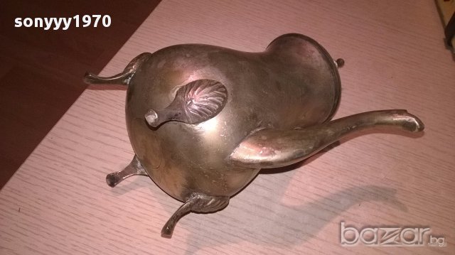 Ретро чаиник с капак-21х20х11см-внос швеицария, снимка 12 - Антикварни и старинни предмети - 17872194