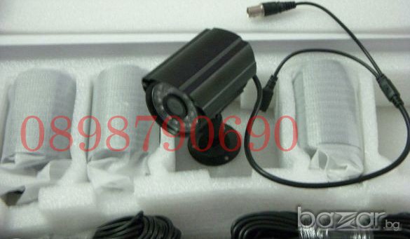 Пакет - видео охранителна система - 4 канален D1 Dvr  + 4 камери, снимка 2 - Комплекти за видеонаблюдение - 6915906
