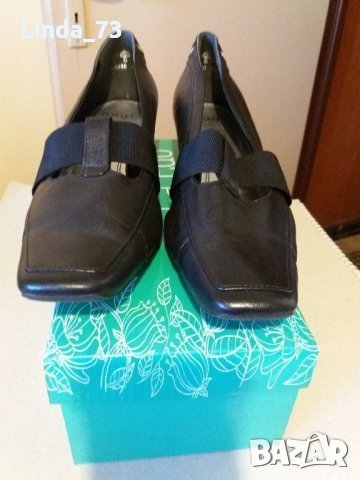Дам.обувки-"HÖGL"-/ест.кожа/-№39-40,цвят-черни. Закупени от Австрия., снимка 2 - Дамски обувки на ток - 22386669