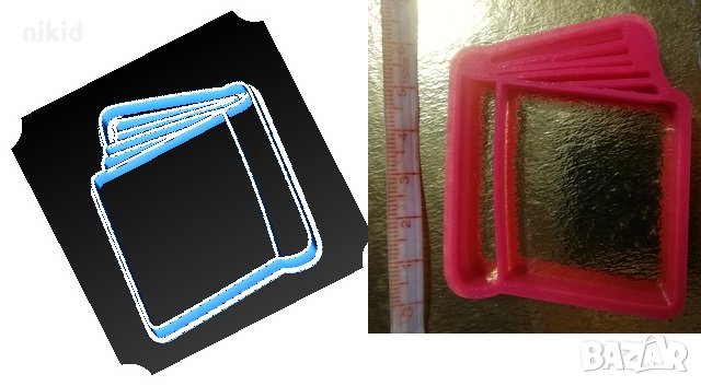 Книга училище пластмасов резец форма за фондан тесто бисквитки, снимка 1 - Форми - 25414826