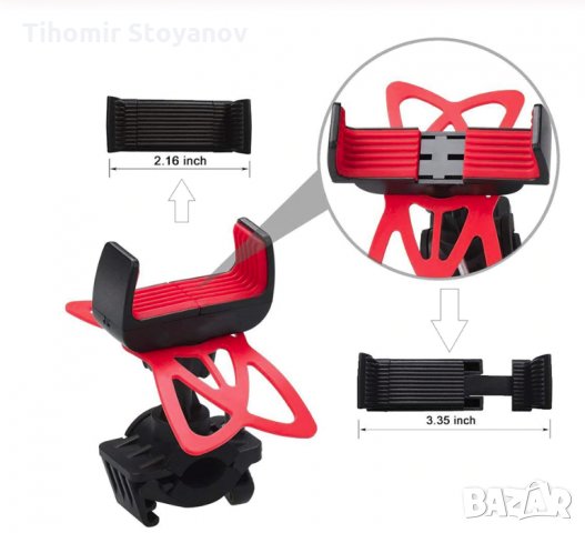 Държач за телефон сматфон за колело Стойка за Велосипед Здрава стабилна, снимка 4 - Велосипеди - 26027343