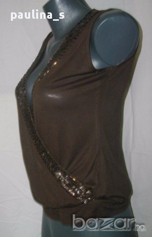 Декорирана блузка с прекръстосанa предница "LIST" / унисайз, снимка 3 - Корсети, бюстиета, топове - 15056511