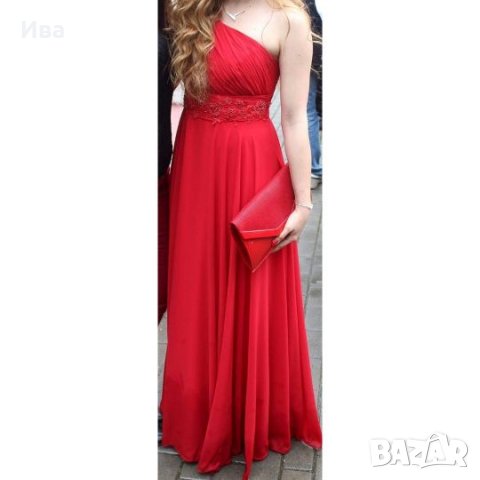 Красива червена бална рокля , снимка 5 - Рокли - 23455572