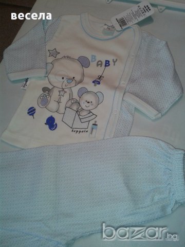 Бебешка блузка с панталонки - 56 см, снимка 3 - Бебешки блузки - 14403871