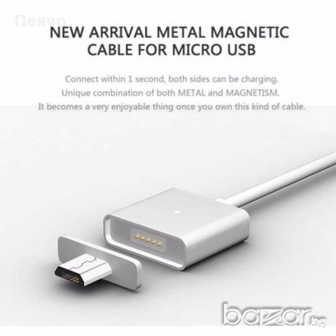 Кабел за зареждане и данни с магнитен накрайник HIGH-SPEED-Ultra-Micro-USB-Data, снимка 11 - USB кабели - 17483782