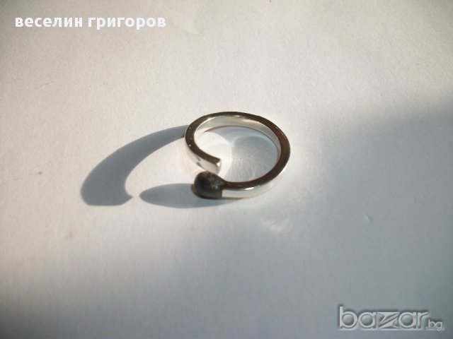 сребърен пръстен "кибритена клечка", снимка 6 - Пръстени - 10899011