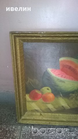 стара картина-натюрморт с плодове, снимка 2 - Картини - 18647016