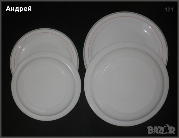 Комплект  „3+3” чинии,от френски аркопал, снимка 5 - Чинии - 23177012