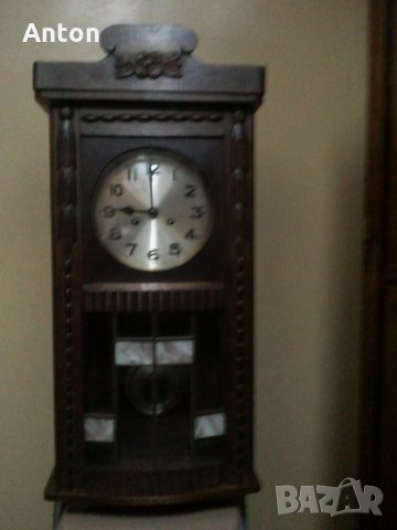 Часовник - стенен, голям, стар, снимка 2 - Антикварни и старинни предмети - 25256962