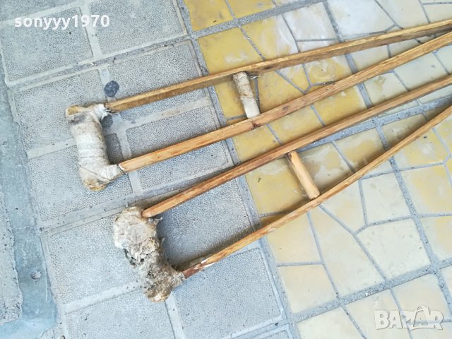 ретро патерици 2бр-110х17см-дърво, снимка 7 - Колекции - 26144824