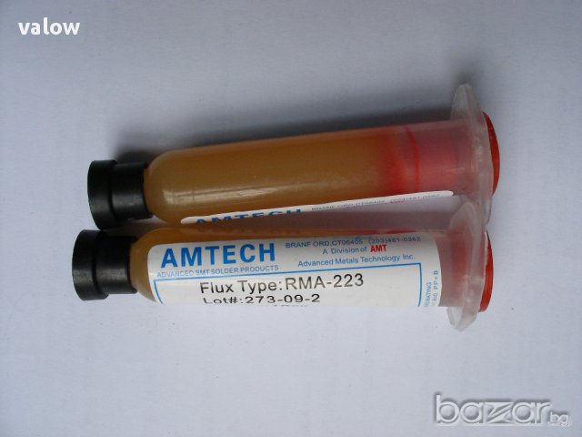 Amtech RMA-223 Флюс flux паста за запояване ребол на BGA SMD чипове, снимка 2 - Поялници и запояване - 10969486