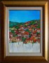 Картина'' Пейзаж от Велико Търново" масло, платно, снимка 1 - Картини - 17806938